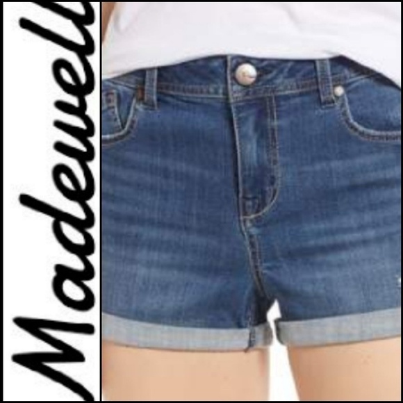 MADEWELL High Rise Buttonfly Denim Jean Shorts! - Picture 1 of 8